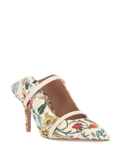 Cream white/multicolour all-over sandal MALONE SOULIERS | MAUREEN 70-382FLORAL CREAM